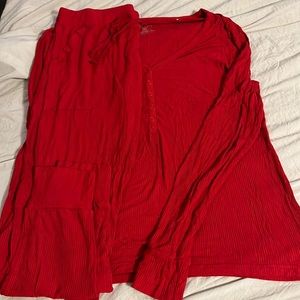 Crimson Red 2 piece Posh Peanut bamboo pajamas